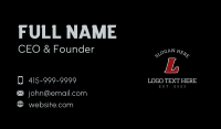 Athletic Sports Lettermark Business Card