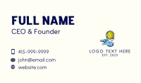 Water Polo Emblem  Business Card Design