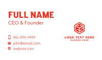Orange Hexagon Business Card example 4