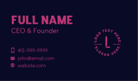 Futuristic Cyber lettermark Business Card