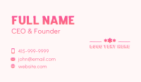 Retro Flower  Wordmark Business Card Design