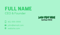 Green Graffiti Wordmark Business Card