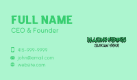 Green Graffiti Wordmark Business Card Image Preview