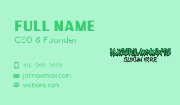 Green Graffiti Wordmark Business Card Image Preview