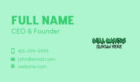 Green Graffiti Wordmark Business Card Image Preview