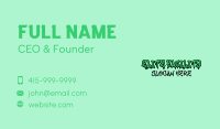 Green Graffiti Wordmark Business Card Image Preview