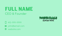 Green Graffiti Wordmark Business Card Image Preview