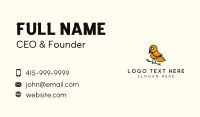 Yellow Sparrow Outline Business Card Design