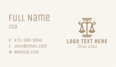 Scale Legal Service  Business Card Image Preview