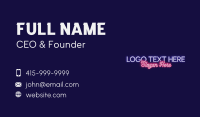 Retro Neon Wordmark Business Card Design