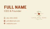 Organic Leaf Mortar Pestle Business Card