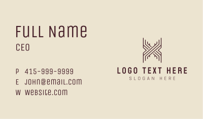 Creative Agency Letter X Business Card Image Preview