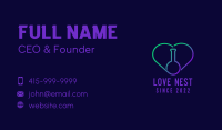 Tube Heart Flask Business Card Image Preview