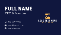 Thunder Letter Z Business Card Design