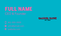 Paint Graffiti Wordmark Business Card