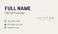 Elegant Corporate Wordmark Business Card