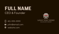 Retro Skull Hat Business Card