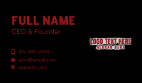 Grungy Business Card example 2
