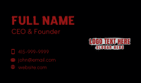 Horror Brushed Wordmark Business Card Design