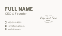 Simple Script Wordmark Business Card Design