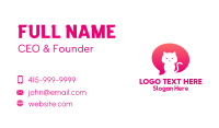 Pink Cat Chat Business Card