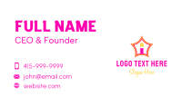 Colorful Star House Business Card