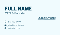 Business Wave Wordmark Business Card