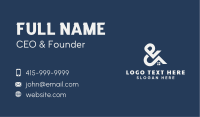 Real Estate Ampersand Business Card
