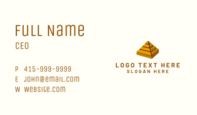 Corporate Firm Pyramid  Business Card