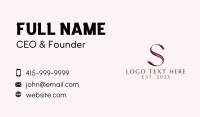 Fashion Boutique Letter S Business Card