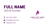 Lightning Woman Power Business Card Design