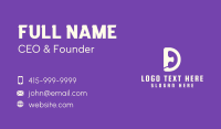 Telephone Letter D  Business Card Design