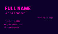 Rave Business Card example 1