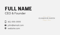 Luxury Business Brand Business Card
