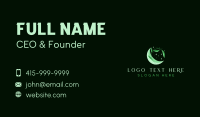 Plant Leaf Moon Business Card Design