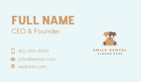 Happy Sitting Dog Business Card Image Preview