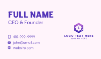 Starry Hexagon Letter Business Card Design