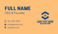 Blue House Hexagon Realtor Business Card