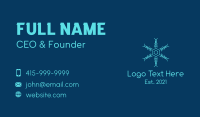 Blue Snowflake Pattern Business Card