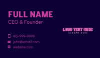 Pink Cyber Neon  Business Card
