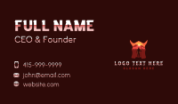 Gladiator Spear Silhouette Business Card