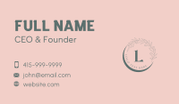 Wellness Leaf Letter Business Card