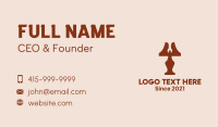 Table Lamp Wrench Fix Business Card Design