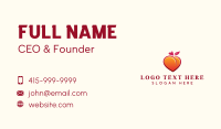 Peach Heart Fruit Business Card