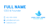 Water Droplet Hand Business Card