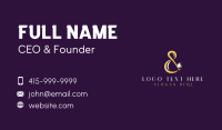 Stylish Script Ampersand  Business Card