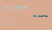 Retro Cursive Wordmark Business Card