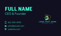 Tech Hexagon Head  Business Card Design