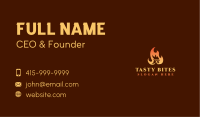 Chicken Barbeque Flame Business Card