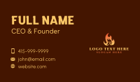 Chicken Barbeque Flame Business Card Design